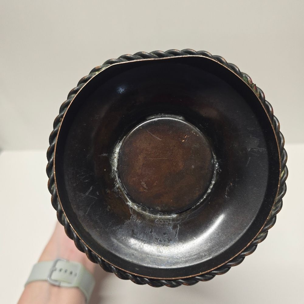 Vintage Large Metal Greek Vase In Antique Style - Picture 7 of 9